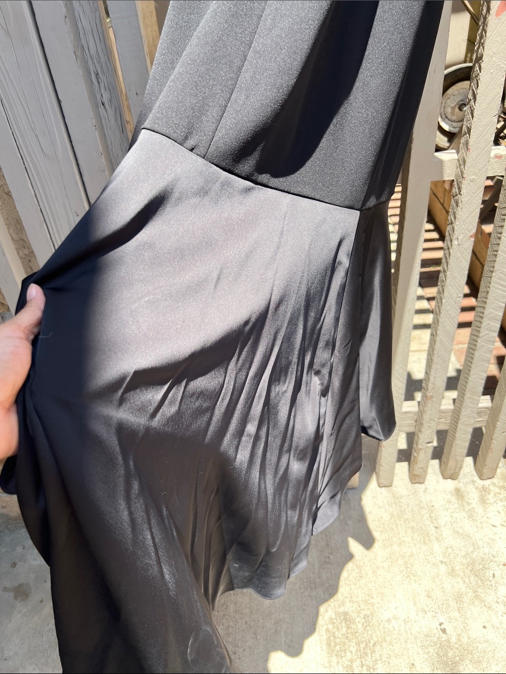 Betsy & Adam Black sleeveless formal body-con high/low‎ dress size 10 - Picture 13 of 14